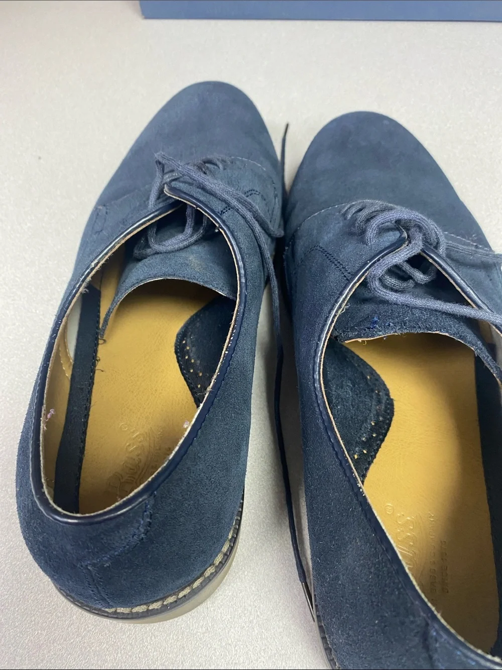 G.H. Bass & Co. Navy Suede Derby Shoes